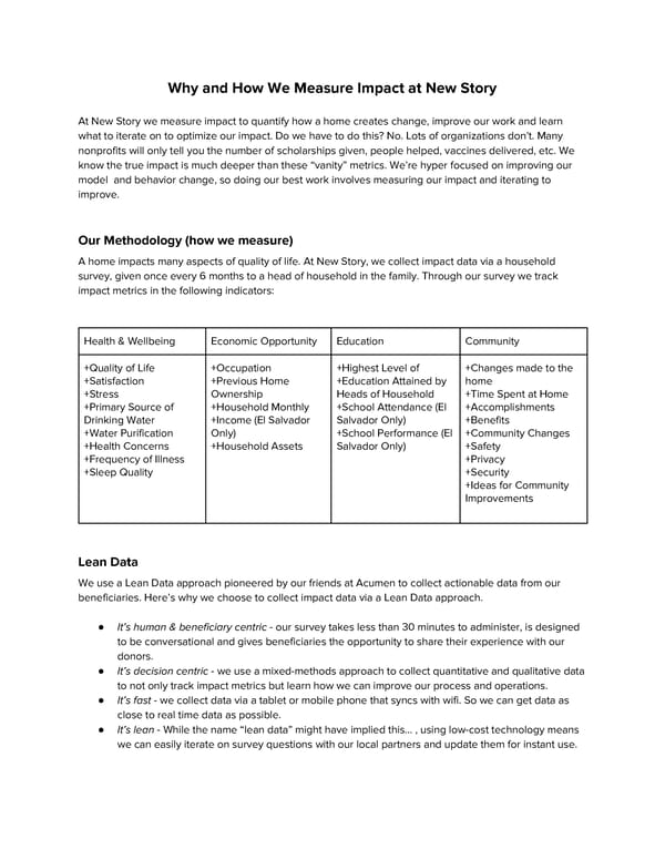 Our Methodology - Page 1